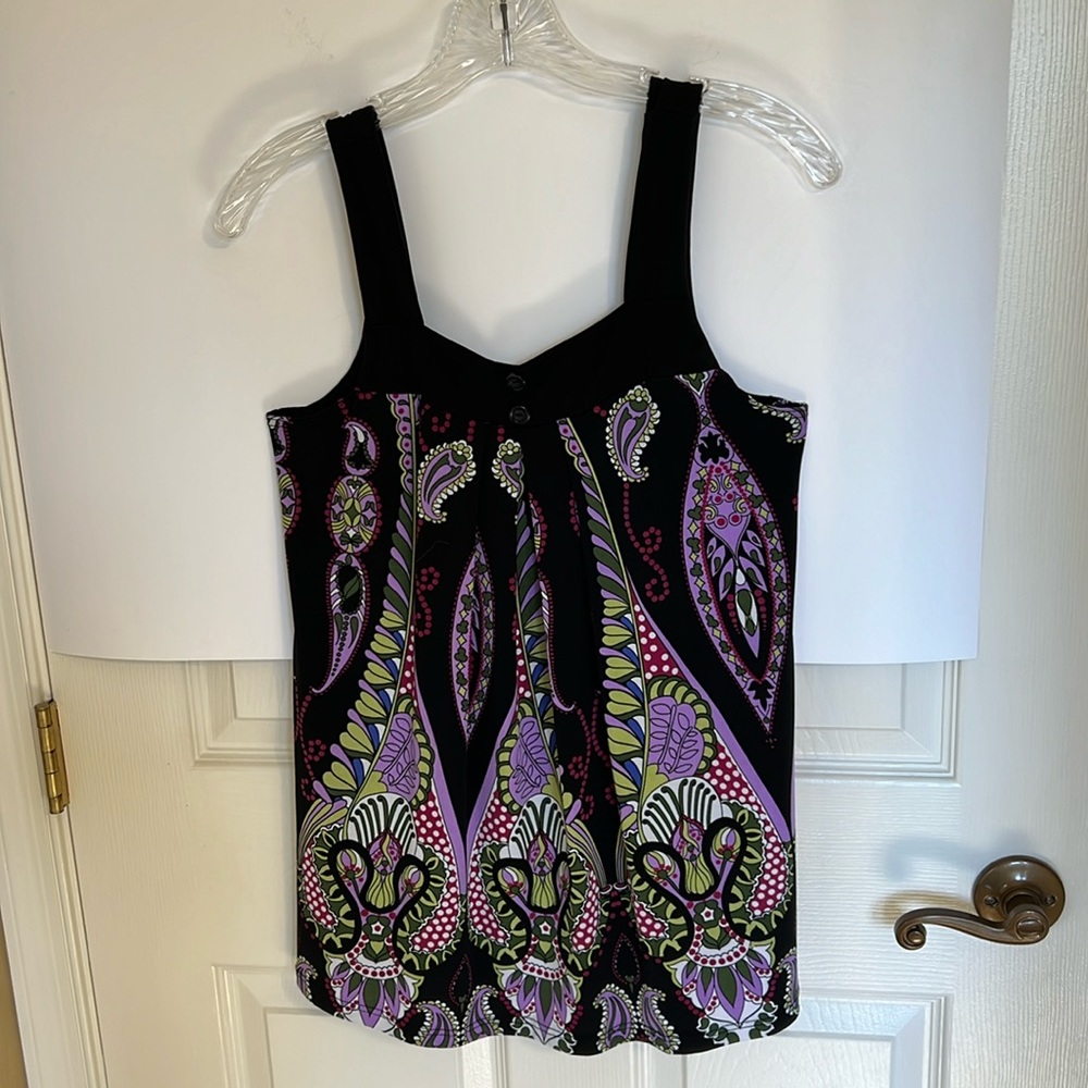 Women’s Black/Multi Sleeveless Top Size M